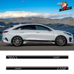 Car Racing Side Stripes Vehicle Decals Stickers Auto Vinyl Graphics Auto Sport Styling Vinyl Car Sticker for Kia Ceed Sticker